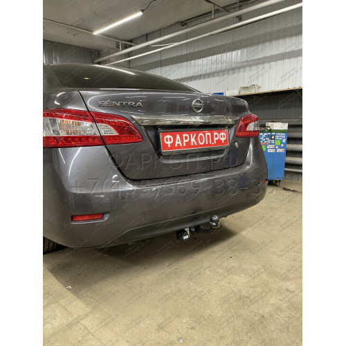 4376-A ORIS Фаркоп на Nissan Sentra 2014-2016. Необходима подрезка бампера. Тип шара: A. Нагрузки: 1000/75 кг, масса фаркопа 17 кг (без электрики в комплекте)