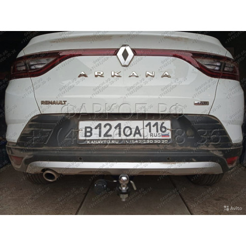 RAR-19-991122.00 PT GROUP Фаркоп на Renault Arkana 2019-2022 без подрезки бампера. Тип шара: E (легкосъемный шар под квадрат). Нагрузки: 1500/75 кг, масса фаркопа 18,4 кг (без электрики в комплекте)