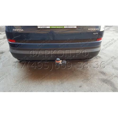 2155-A ORIS Фаркоп на Skoda Kodiaq 2017-2023, Volkswagen Tiguan II 2016-2024, Skoda Karoq 2017-, Seat Ateca 2016- без выреза в бампере. Тип шара: A. Нагрузки: 2530/100 кг, масса фаркопа 18 кг (без электрики в комплекте)