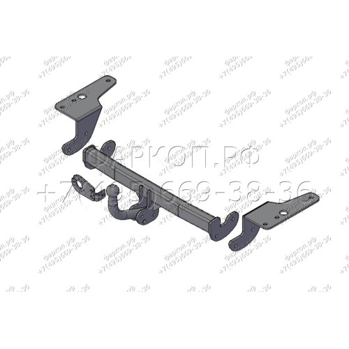 7840 Трейлер Фаркоп для Toyota Corolla E150 седан 2007-2013, Toyota Corolla E170 седан 2WD 2013-2019. Требуется подрезка бампера. Тип шара: A. Нагрузки: 1200/60 кг, масса фаркопа 16,2 кг (без электрики в комплекте)