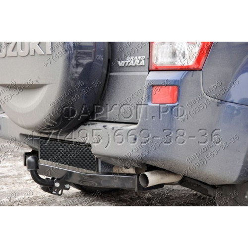 2850-A ORIS Фаркоп на Suzuki Grand Vitara 5 дверей 2005-2016 без выреза в бампере. Тип шара: A. Нагрузки: 1500/75 кг, масса фаркопа 19,4 кг (без электрики в комплекте)