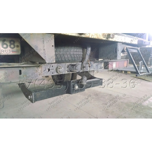 5602-F ORIS Фаркоп на Газель 3302 (глушитель в бок) 1995- без подрезки бампера. Тип шара: F. Нагрузки: 2000/75 кг, масса фаркопа 36 кг (без электрики в комплекте)