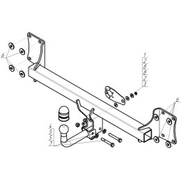 90201-A MOTODOR Фаркоп с оцинкованным шаром на BMW X5 E70 2007-2013, X5 F15 2013-2018, BMW X6 F16 2014-2019, кроме моделей с M-пакетом. Невидимый вырез бампера. Тип шара: A. Наг