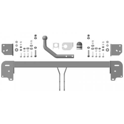 92516-A MOTODOR Фаркоп с оцинкованным шаром на Toyota Camry V40 2006-2011 (без выреза в бампере), V50 2011-2018 (невидимый вырез бампера). Тип шара: A. Нагрузки: 1200/75 кг, масса фаркопа 17,5 кг (без электрики в комплекте)