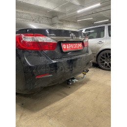 92516-A MOTODOR Фаркоп с оцинкованным шаром на Toyota Camry V40 2006-2011 (без выреза в бампере), V50 2011-2018 (невидимый вырез бампера). Тип шара: A. Нагрузки: 1200/75 кг, 