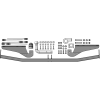 92521-A MOTODOR Фаркоп с оцинкованным шаром на Toyota Alphard 2015-2023, Toyota Vellfire 2015-2023. Необходима подрезка бампера. Тип шара: A. Нагрузки: 1500/75 кг, масса фаркопа 19 кг (без электрики в комплекте)