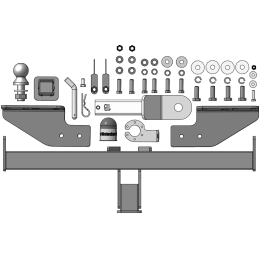93117-E MOTODOR Фаркоп на Haval H3 2024- без снятия и выреза бампера. Тип шара: E (полностью оцинкованная вставка с шаром). Нагрузки 1200/50 кг, масса фаркопа 19
