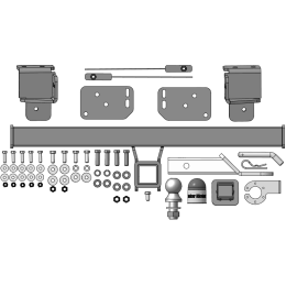 97202-E MOTODOR Фаркоп с оцинкованным шаром на Changan CS75FL 2018-2023. Необходима подрезка кронштейна бампера. Тип шара: E. Нагрузки 1500/100 кг, масса фаркопа 19,