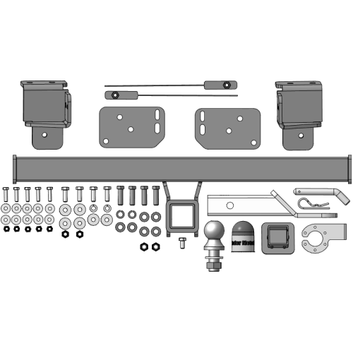 97202-E MOTODOR Фаркоп с оцинкованным шаром на Changan CS75FL 2018-2023. Необходима подрезка кронштейна бампера. Тип шара: E. Нагрузки 1500/100 кг, масса фаркопа 19,8 кг (без электрики в комплекте)