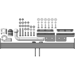 99003-A MOTODOR Фаркоп с оцинкованным шаром на Xcite X-Cross 7 2024-, Chery Tiggo 7 Pro 2020-2024, Chery Tiggo 7 Pro Max 2022-2024, 2024-, Exeed LX 2022- без выреза в бампере. Тип шара: A. Нагрузки