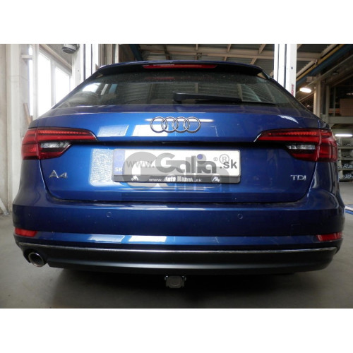A052C GALIA Полностью оцинкованный фаркоп на Audi A4 седан/универсал 2016-2024, Audi A4 Allroad Quattro 2016-2024, Audi A5 2016-2024. Подрозетник убирается за бампер. Тип шара: C (горизонтальный съемный). Невидимый вырез бампера. Нагрузки: 2100/90 кг, мас
