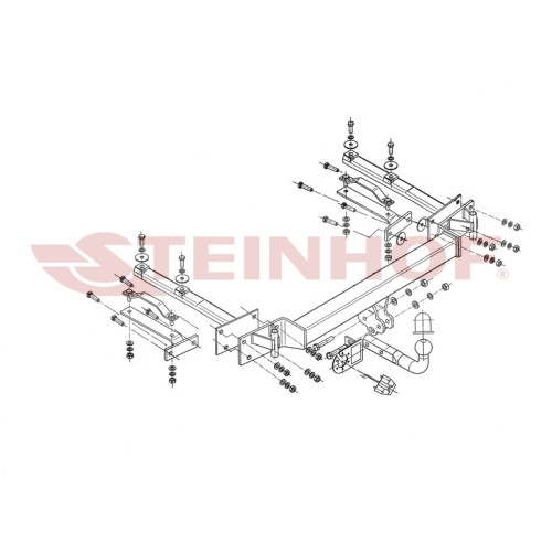 B-040 STEINHOF Фаркоп на BMW 3-Series седан/купе/кабриолет E36, кроме M3 1991-2000, универсал E36, в т.ч. 4x4 1995-1999. Требуется подрезка бампера. Тип шара: A. Нагрузки: 1200/80 кг, масса фаркопа 19,8 кг (без электрики в комплекте)