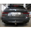 B025V GALIA Полностью оцинкованный фаркоп на BMW 3-Series седан/универсал 2018-, BMW 4-Series G22 coupe 2020-, BMW 4-Series G26 Gran Coupe 2021-. Подрозетник убирается за бампер. Тип шара: AV (вертикальное быстросъемное крепление шара на ключе). Установка