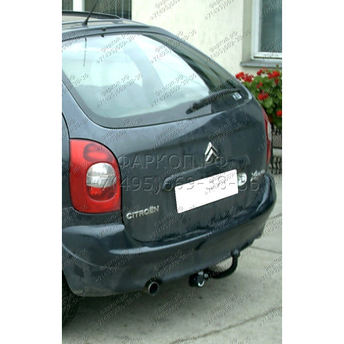 C-129 STEINHOF Фаркоп на Citroen Xsara Picasso хетчбек 5 дверей 09/1999-03/2004, 04/2004-2011 без снятия и подрезки бампера. Тип шара: A. Нагрузки: 1300/80 кг, масса фаркопа 15 кг (без электрики в комплекте)