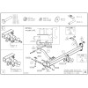 C045A GALIA Полностью оцинкованный фаркоп на Citroen Jumper 2006-, FIAT Ducato III 2006-, Peugeot Boxer 2006-, Opel Movano 2021- шасси (только оригинальная платформа). Тип шара: A. Установка без снятия и выреза бампера. Нагрузки: 3000/150 кг, масса фаркоп