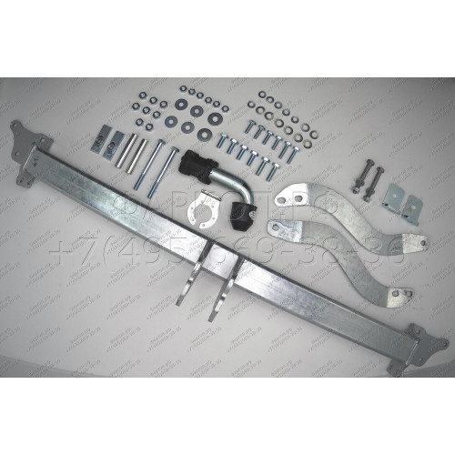 C045A GALIA Полностью оцинкованный фаркоп на Citroen Jumper 2006-, FIAT Ducato III 2006-, Peugeot Boxer 2006-, Opel Movano 2021- шасси (только оригинальная платформа). Тип шара: A. Установка без снятия и выреза бампера. Нагрузки: 3000/150 кг, масса фаркоп