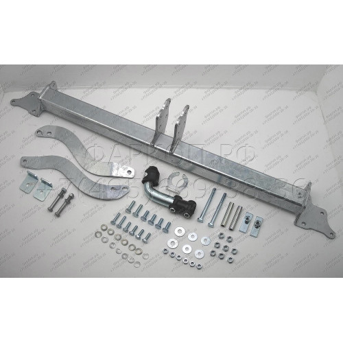 C045A GALIA Полностью оцинкованный фаркоп на Citroen Jumper 2006-, FIAT Ducato III 2006-, Peugeot Boxer 2006-, Opel Movano 2021- шасси (только оригинальная платформа). Тип шара: A. Установка без снятия и выреза бампера. Нагрузки: 3000/150 кг, масса фаркоп