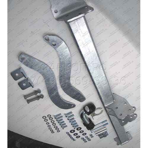 C045A GALIA Полностью оцинкованный фаркоп на Citroen Jumper 2006-, FIAT Ducato III 2006-, Peugeot Boxer 2006-, Opel Movano 2021- шасси (только оригинальная платформа). Тип шара: A. Установка без снятия и выреза бампера. Нагрузки: 3000/150 кг, масса фаркоп