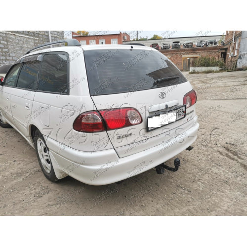 H.T41.A HALTY Фаркоп на Toyota Caldina 1992-2002 (кузов 190, 191, 195, 210, 211, 215, 216). Требуется подрезка бампера. Тип шара: A. Нагрузки: 750/75 кг, масса фаркопа 12,2 кг