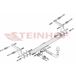 D-014 STEINHOF Фаркоп на Renault Duster 2WD, 4WD 2010-2015, 2015-2021, Renault Duster 2 2021-2022 (без снятия и подрезки бампера), Nissan Terrano 2014-2022 (требуется подрезка бампера). Тип ша