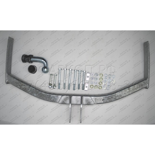 D018A GALIA Полностью оцинкованный фаркоп на Tagaz Road Partner 2008-2011, SsangYong Musso 1995-2006. Особенности: максимальный диаметр трубы до 40 мм. Тип шара: A. Установка без снятия и выреза бампера. Нагрузки: 3500/140 кг, масса фаркопа 16,92 кг