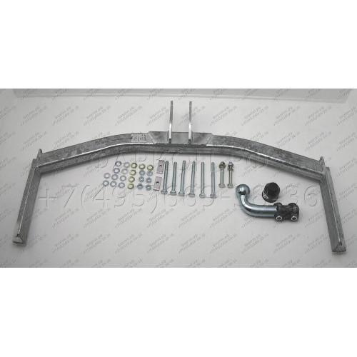 D018A GALIA Полностью оцинкованный фаркоп на Tagaz Road Partner 2008-2011, SsangYong Musso 1995-2006. Особенности: максимальный диаметр трубы до 40 мм. Тип шара: A. Установка без снятия и выреза бампера. Нагрузки: 3500/140 кг, масса фаркопа 16,92 кг