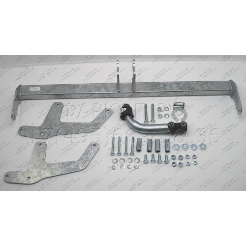D040A GALIA Полностью оцинкованный фаркоп на Renault Sandero 2009-2014, Renault Sandero Stepway 2010-2014. Тип шара: A. Установка без снятия и выреза бампера. Нагрузки: 1200/75 кг, масса фаркопа 14,72 кг