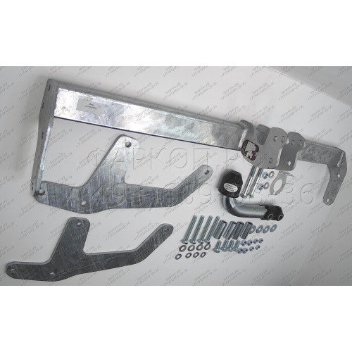 D040A GALIA Полностью оцинкованный фаркоп на Renault Sandero 2009-2014, Renault Sandero Stepway 2010-2014. Тип шара: A. Установка без снятия и выреза бампера. Нагрузки: 1200/75 кг, масса фаркопа 14,72 кг
