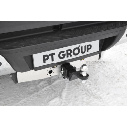 DFS-22-991124.00 PT GROUP Распродажа! Фаркоп с нержавеющей накладкой на Dongfeng DF6 2022- без подрезки бампера. Тип шара: E (легкосъемный шар под квадрат). Нагр