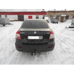 SZ 10 AVTOS Фаркоп на Suzuki SX4 седан 2006-2013 без подрезки бампера. Тип шара: A. Нагрузки: 1200/75 кг, масса фаркопа 19 кг (без электрики в комплекте)
