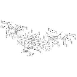 F.2317.001 BERG Фаркоп на Hyundai Santa Fe 2006-2012. Требуется подрезка бампера. Тип шара: A. Нагрузки: 2000/75 кг, масса фаркопа 24,8 кг (без электрики в комплекте)