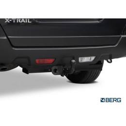 F.4112.001 BERG Фаркоп на Nissan X-Trail T31 2007-2015 без подрезки бампера. Тип шара: A. Нагрузки: 1500/75 кг, масса фаркопа 9,5 кг (без электрики в комплекте)
