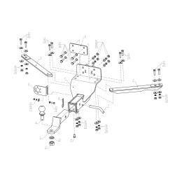 F.6213.001 BERG Фаркоп на GAZelle Sobol (ГАЗ 2752/2217) 2010- без снятия и подрезки бампера. Тип шара: E. Нагрузки: 2000/100 кг, масса фаркопа 17 кг (без электрики в комп