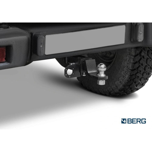 F.6312.002 BERG Фаркоп на UAZ Hunter 2003-, UAZ 469 1972-1985, 2010-2011, UAZ 3151/31512 1985-2013 без подрезки бампера. Тип шара: E. Нагрузки: 1000/75 кг, масса фаркопа 13,5 кг (без электрики в комплекте)