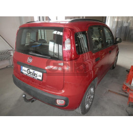 F128A GALIA Полностью оцинкованный фаркоп на FIAT Panda 2012-2022, Lancia Ypsilon 2011-2024. Тип шара: A. Без выреза бампера. Нагрузки: 1200/75 кг, масса фаркопа 13,82 кг