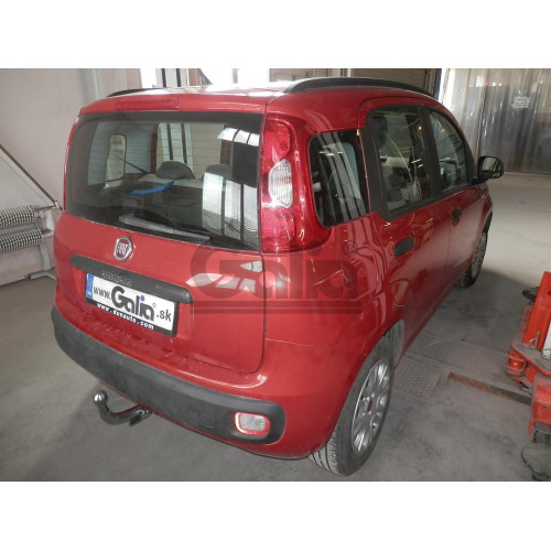 F128A GALIA Полностью оцинкованный фаркоп на FIAT Panda 2012-2022, Lancia Ypsilon 2011-2024. Тип шара: A. Без выреза бампера. Нагрузки: 1200/75 кг, масса фаркопа 13,82 кг