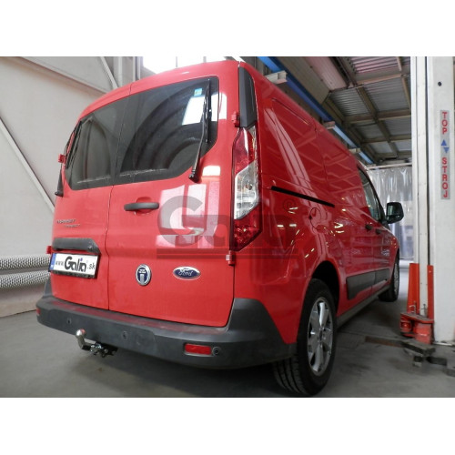 F129A GALIA Полностью оцинкованный фаркоп на Ford Transit Connect 2014-2022, Ford Tourneo Connect 2014-2022. Подрозетник убирается за бампер. Тип шара: A. Установка без выреза бампера. Нагрузки: 1400/80 кг, масса фаркопа 13,72 кг