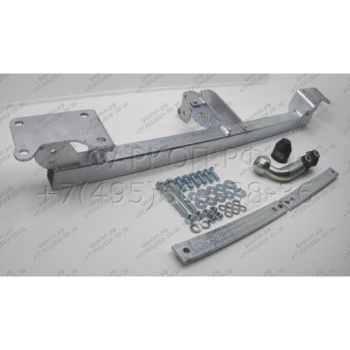 F129A GALIA Полностью оцинкованный фаркоп на Ford Transit Connect 2014-2022, Ford Tourneo Connect 2014-2022. Подрозетник убирается за бампер. Тип шара: A. Установка без выреза бампера. Нагрузки: 1400/80 кг, масса фаркопа 13,72 кг