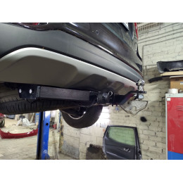 FA 0230-E Бизон Фаркоп на Kia Sorento Prime 2015-2020, Hyundai Santa Fe 2018-2021 без подрезки бампера. Тип шара: E (легкосъемный шар под квадрат). Нагрузки: 2500/120 кг. Не ком