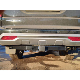 FA 0290-E Бизон Фаркоп на Mitsubishi Pajero Sport III рестайлинг 2021- без подрезки бампера. Тип шара: E (легкосъемный шар под квадрат). Нагрузки: 3200/120 кг. Не ком
