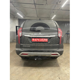FA 0290-E Бизон Фаркоп на Mitsubishi Pajero Sport III рестайлинг 2021- без подрезки бампера. Тип шара: E (легкосъемный шар под квадрат). Нагрузки: 3200/120 кг. Не ком