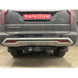 FA 0290-E Бизон Фаркоп на Mitsubishi Pajero Sport III рестайлинг 2021- без подрезки бампера. Тип шара: E (легкосъемный шар под квадрат). Нагрузки: 3200/120 кг. Не ком