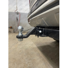FA 0290-E Бизон Фаркоп на Mitsubishi Pajero Sport III рестайлинг 2021- без подрезки бампера. Тип шара: E (легкосъемный шар под квадрат). Нагрузки: 3200/120 кг. Не ком