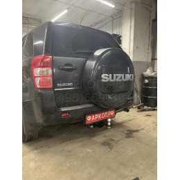 FA 0375-E Бизон Фаркоп на Suzuki Grand Vitara II 5 дверей 2005-2015. Требуется подрезка бампера. Тип шара: E (легкосъемный шар под квадрат). Нагрузки: 2600/120 кг. Не 
