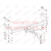 FA 0971-E Бизон Фаркоп на Toyota Hilux 2015-, JAC T6 2019-, JAC T8 2019-, JAC T8 Pro 2023-, Sollers ST6 2023-, Sollers ST8 2024- без подрезки бампера. Тип шара: E (легкосъемный шар под квадрат). Нагрузки: 3500/120 кг. Не комплектуется электрикой