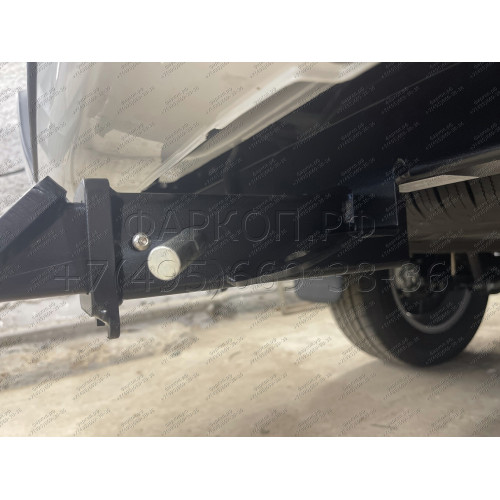 FA 0971-E Бизон Фаркоп на Toyota Hilux 2015-, JAC T6 2019-, JAC T8 2019-, JAC T8 Pro 2023-, Sollers ST6 2023-, Sollers ST8 2024- без подрезки бампера. Тип шара: E (легкосъемный шар под квадрат). Нагрузки: 3500/120 кг. Не комплектуется электрикой