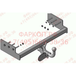 FD 05 AVTOS Фаркоп на Ford Transit фургон 1994-2000 без подрезки бампера. Тип шара: H (несъемный сварной). Нагрузки: 1200/75 кг, масса фаркопа 16 кг (без электрики 
