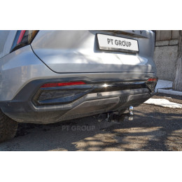 GEA-23-991122.00 PT GROUP Фаркоп на Geely Atlas 2024-. Необходима подрезка бампера. Тип шара: E (легкосъемный шар под квадрат). Нагрузки: 1200/50 кг, масса фаркопа 20 