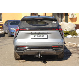 GEA-23-991122.00 PT GROUP Фаркоп на Geely Atlas 2024-. Необходима подрезка бампера. Тип шара: E (легкосъемный шар под квадрат). Нагрузки: 1200/50 кг, масса фаркопа 20 