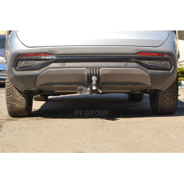 GEA-23-991122.00 PT GROUP Фаркоп на Geely Atlas 2024-. Необходима подрезка бампера. Тип шара: E (легкосъемный шар под квадрат). Нагрузки: 1200/50 кг, масса фаркопа 20 